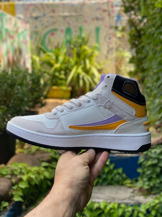 Tênis Fila Botinha White Yellow Purple