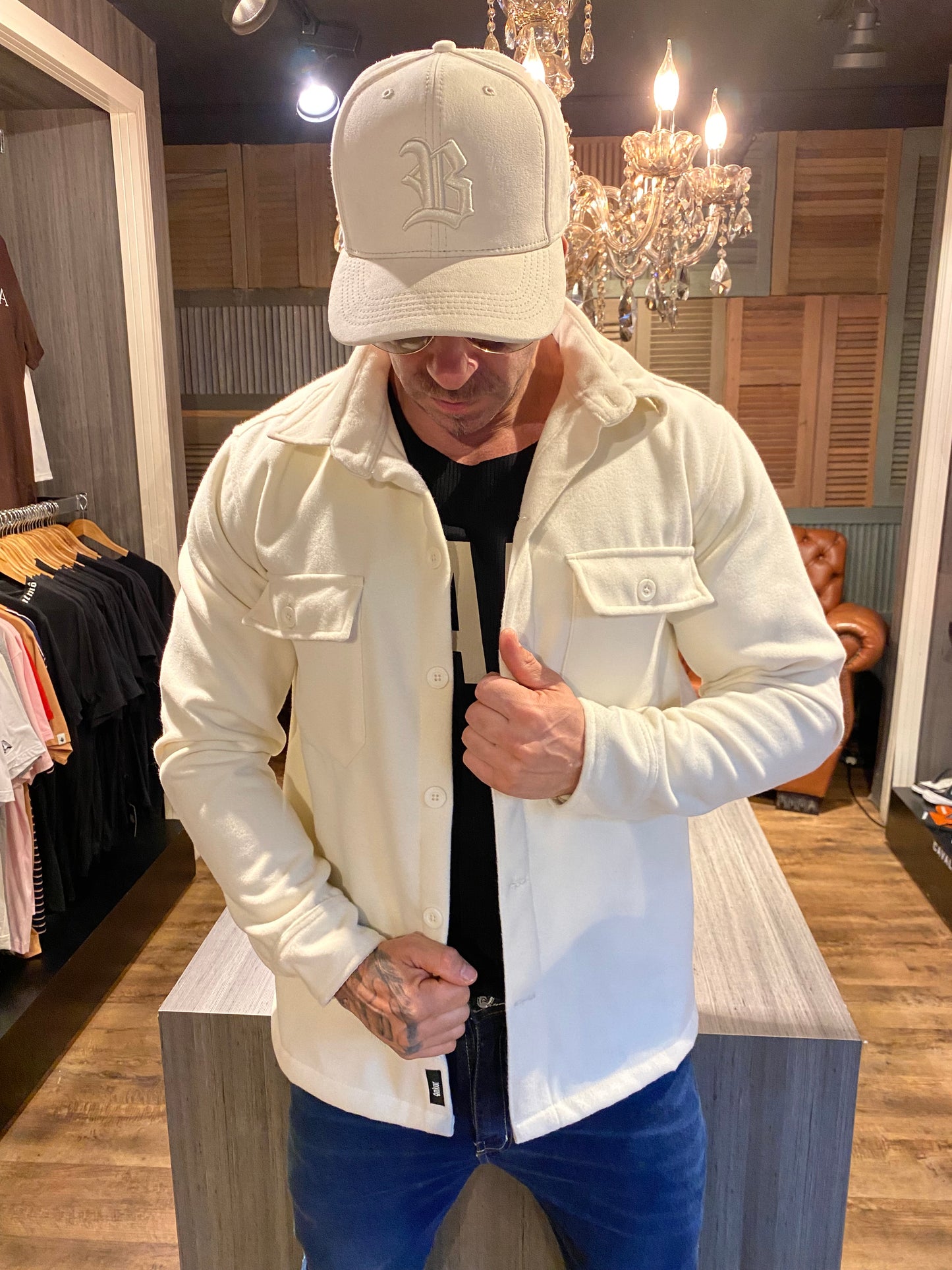 Casaco Lã Batida Off White