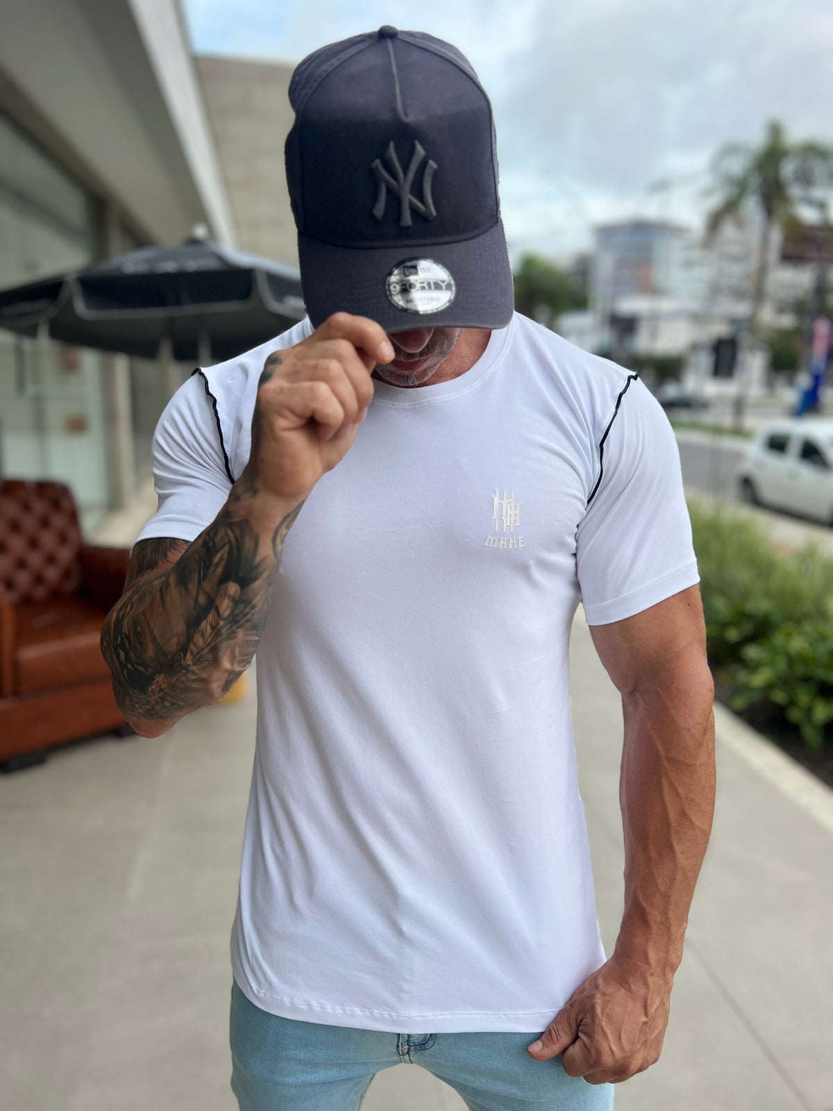 Camiseta Mahe branca slim - foto 2 de 7