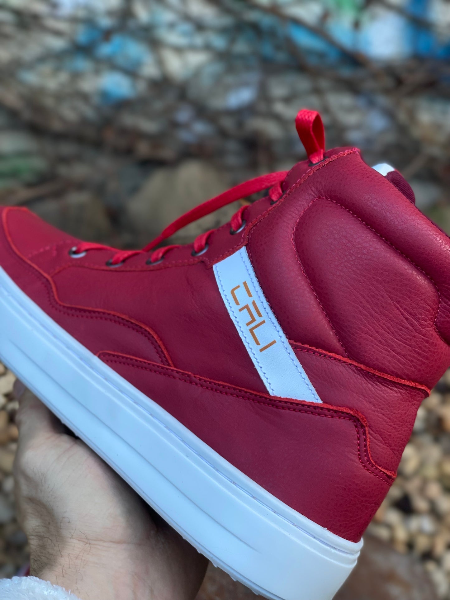 Tênis Cali Red em Couro