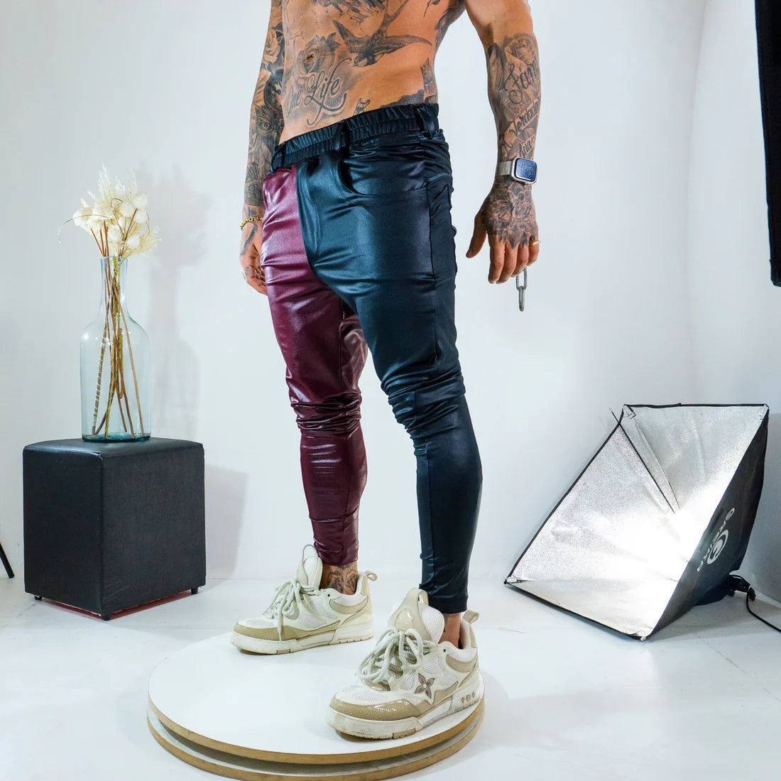 Calça Cirrê Black/Wine