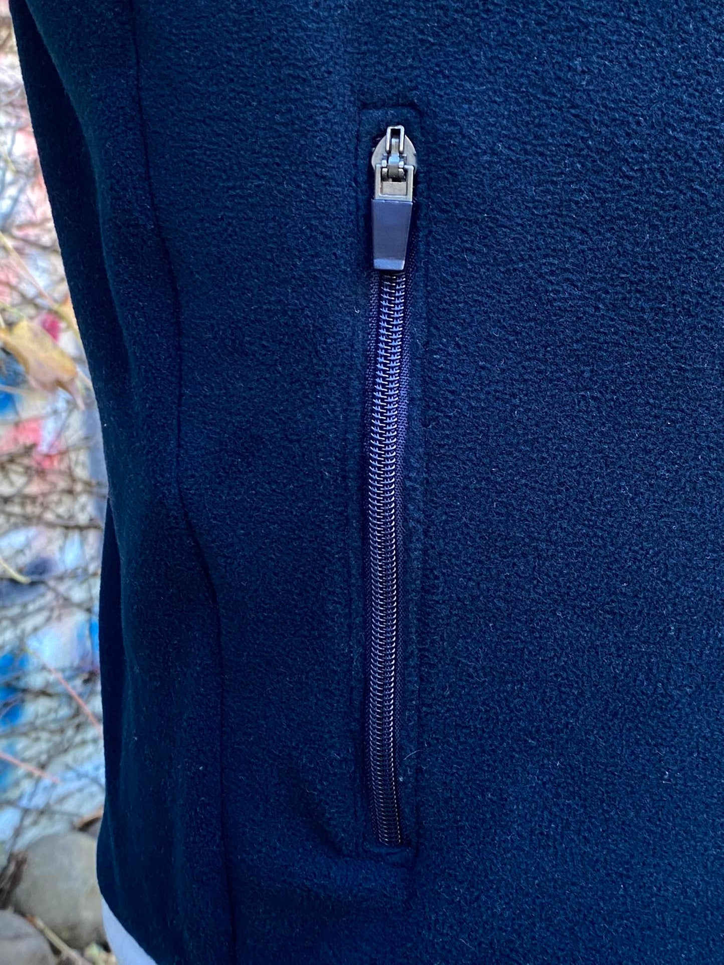 Enzo Milano Blue Fleece Bicolor Navy Jacket