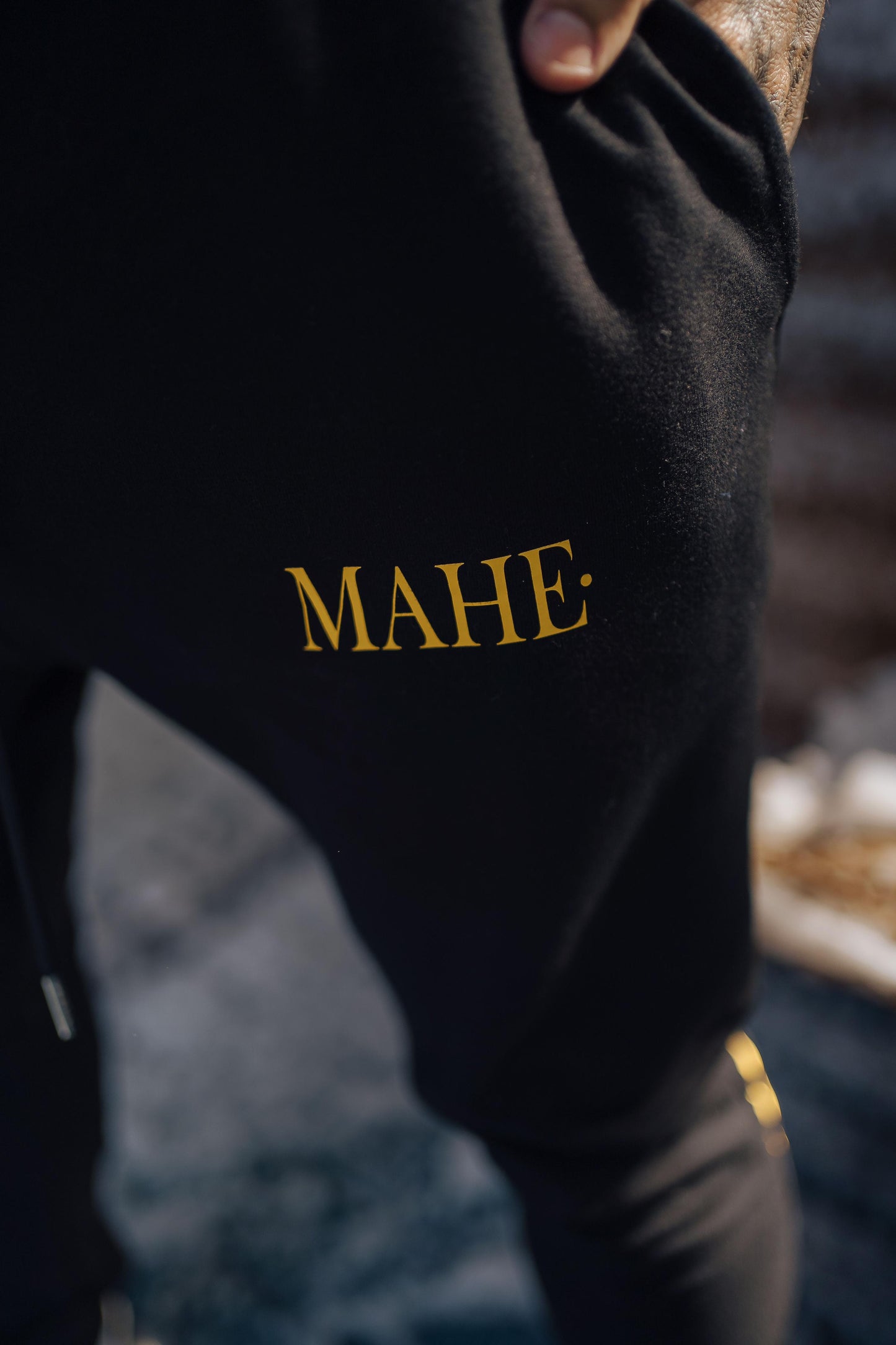 Calça Mahe Skinny Moletom Black Yellow