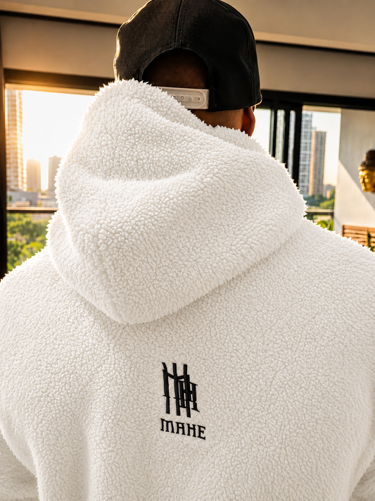 Moletom Canguru Mahe Sherpa White