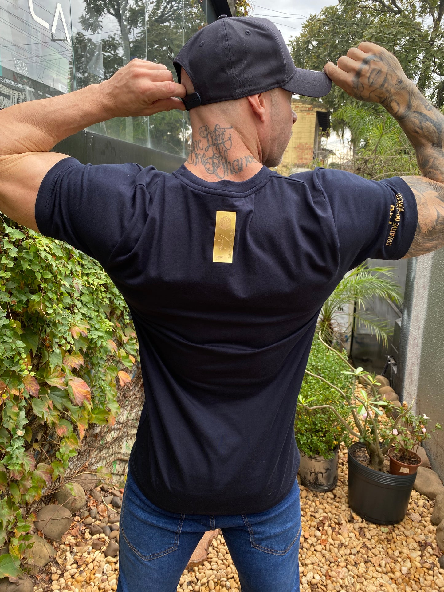 Camiseta GAB Marinho/Gold