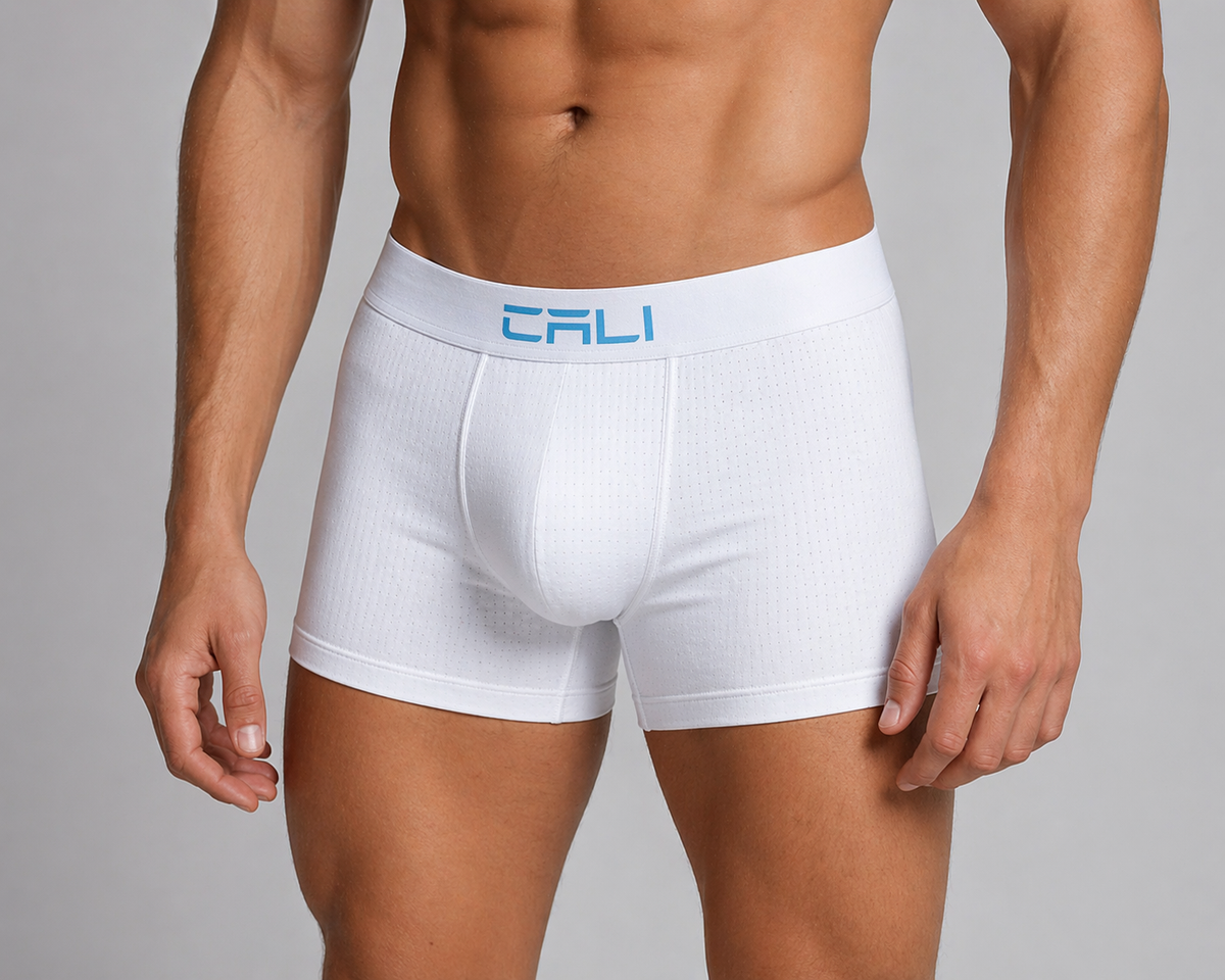 Cueca boxer Cali branca e azul celeste - foto 4 de 7