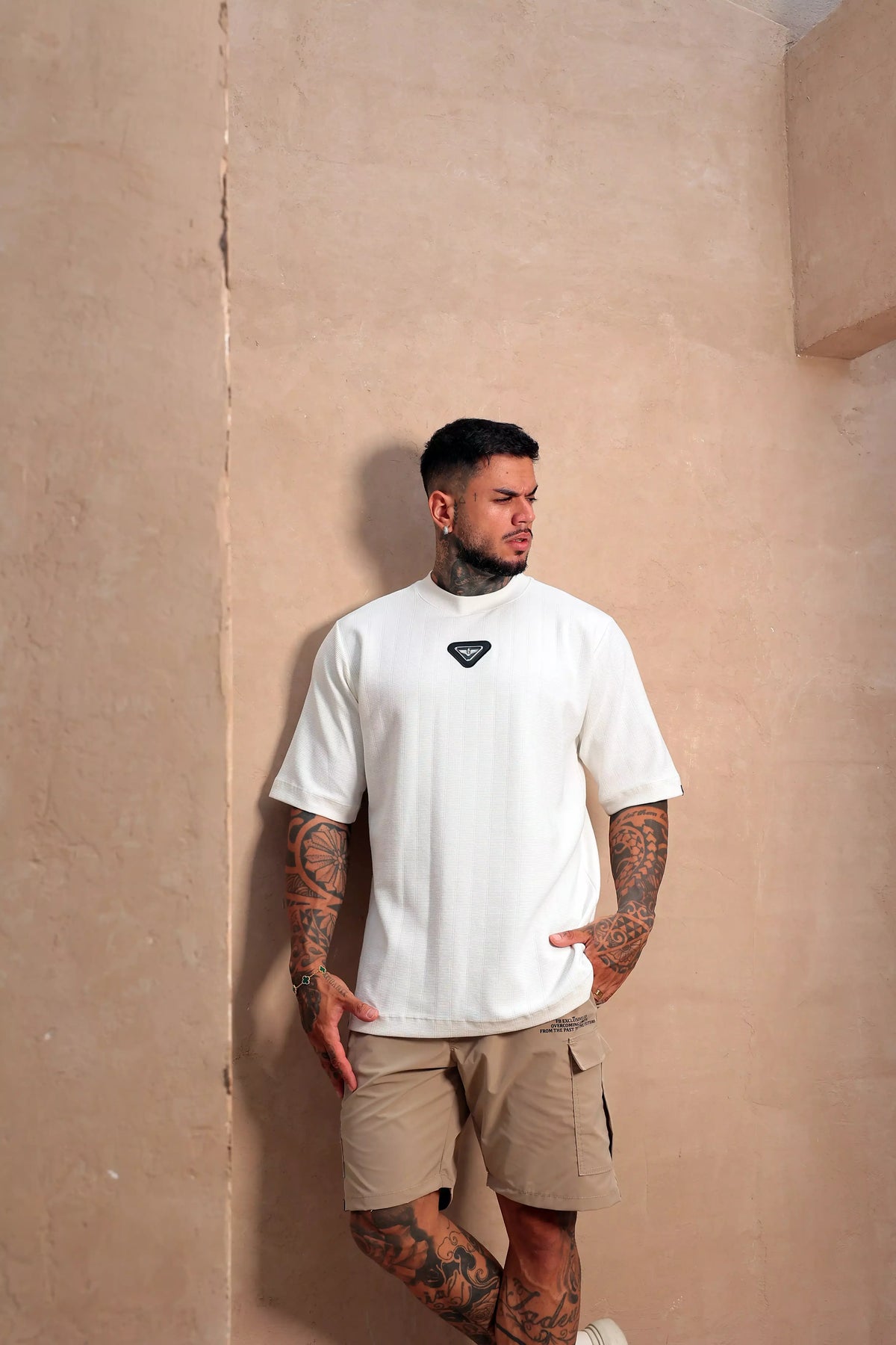Camiseta oversized Águia Textura off white - foto 14 de 16