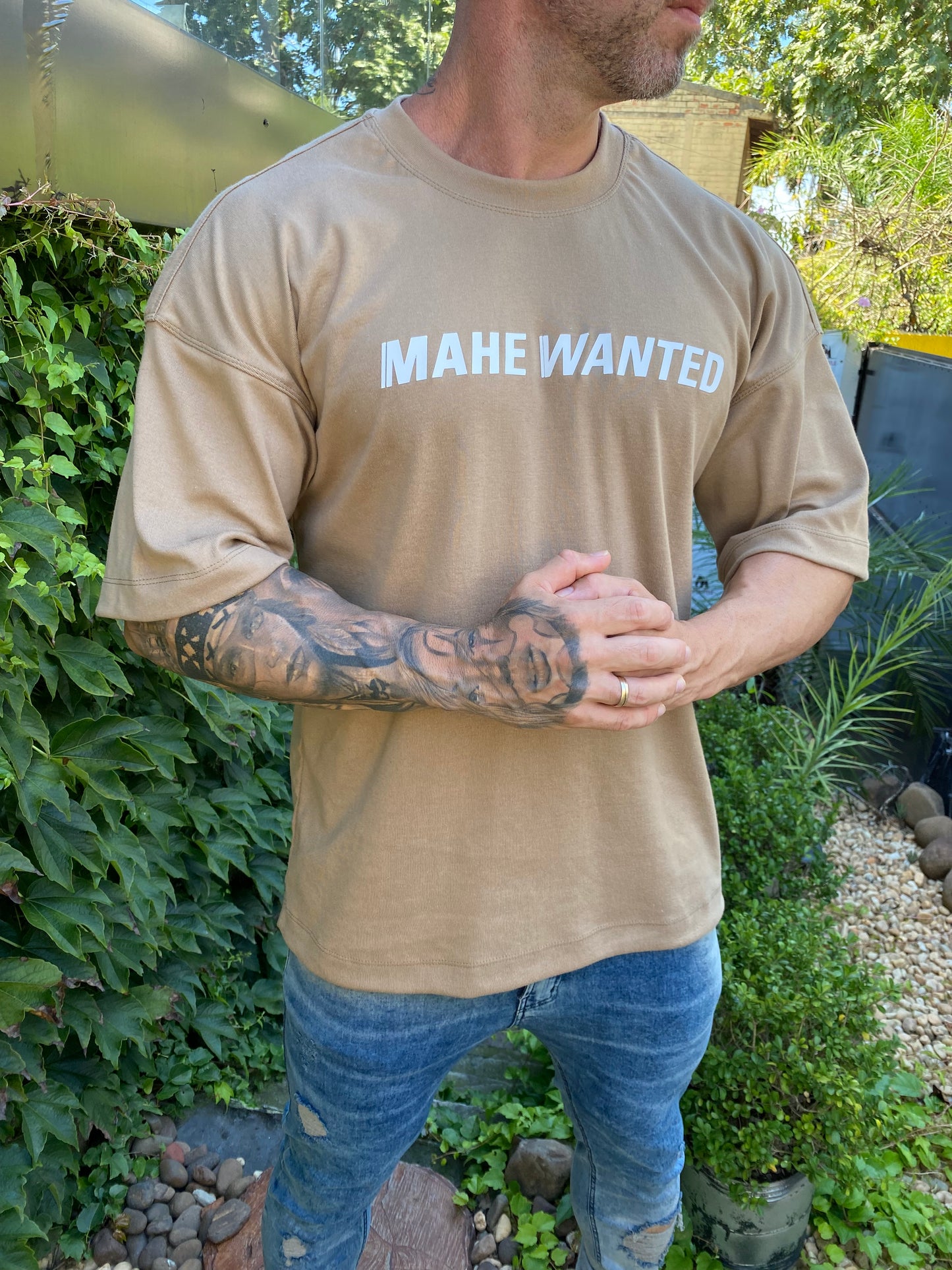 Camiseta Oversized Mahe Beige