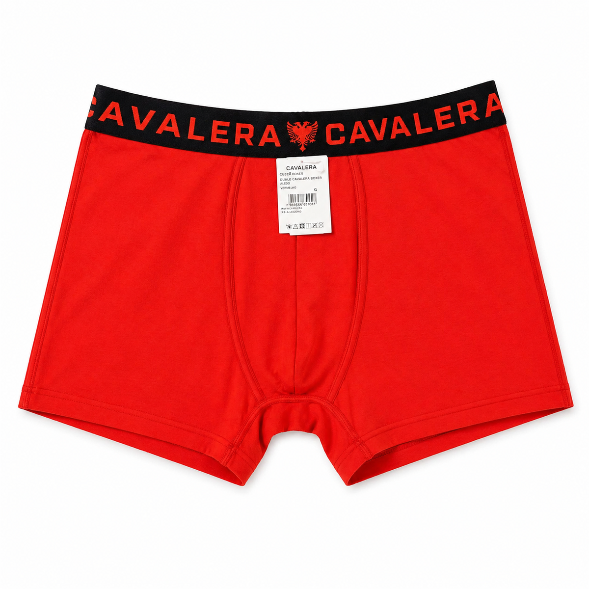 Cueca boxer Cavalera vermelha com logo - foto 2 de 7