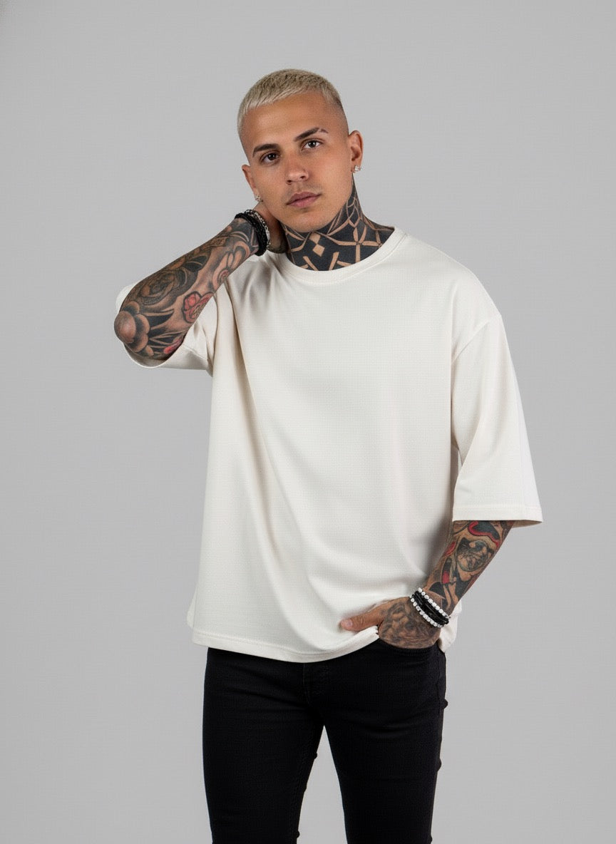 Camiseta Over Bold off white oversized - foto 3 de 4