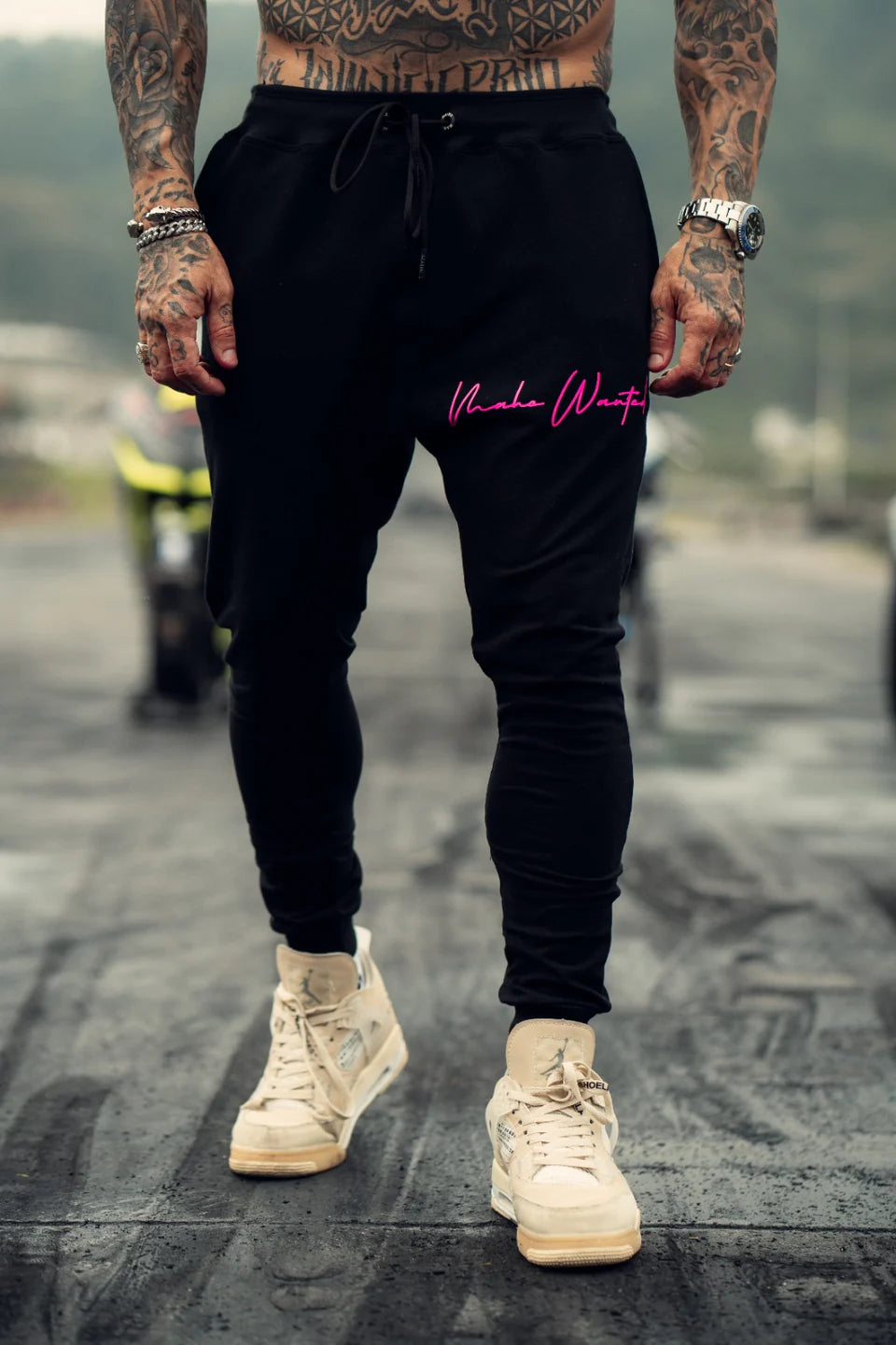 Calça Mahe Skinny Moletom Black Pink