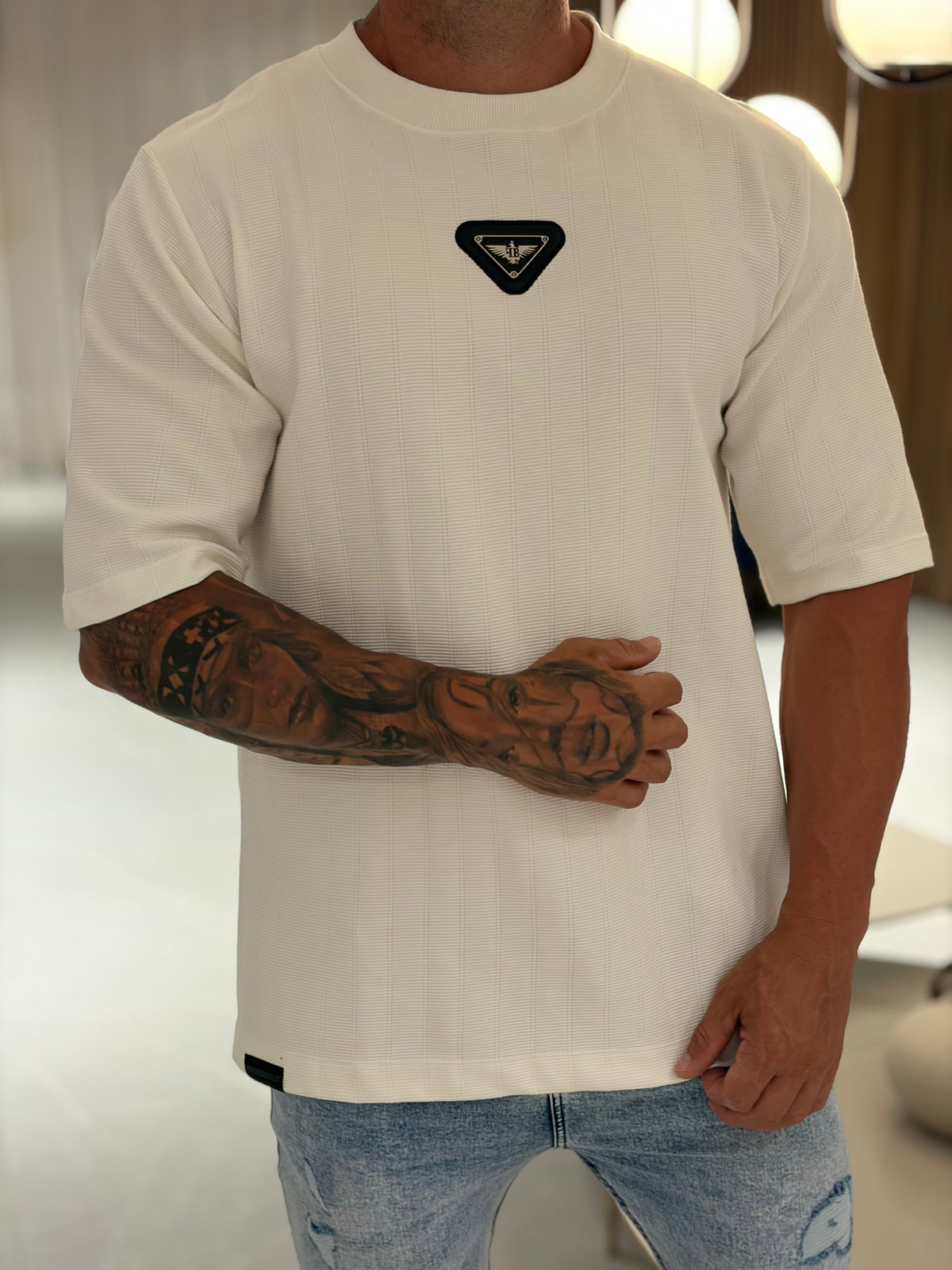 Camiseta oversized Águia Textura off white - foto 5 de 16