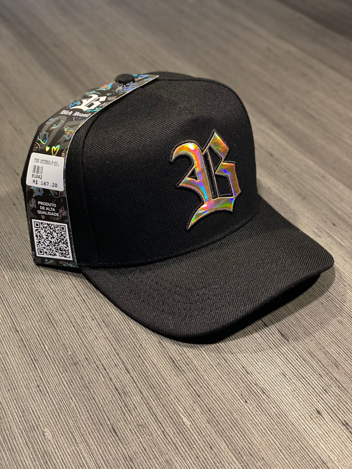 Boné BLCK Holografic Black Gold