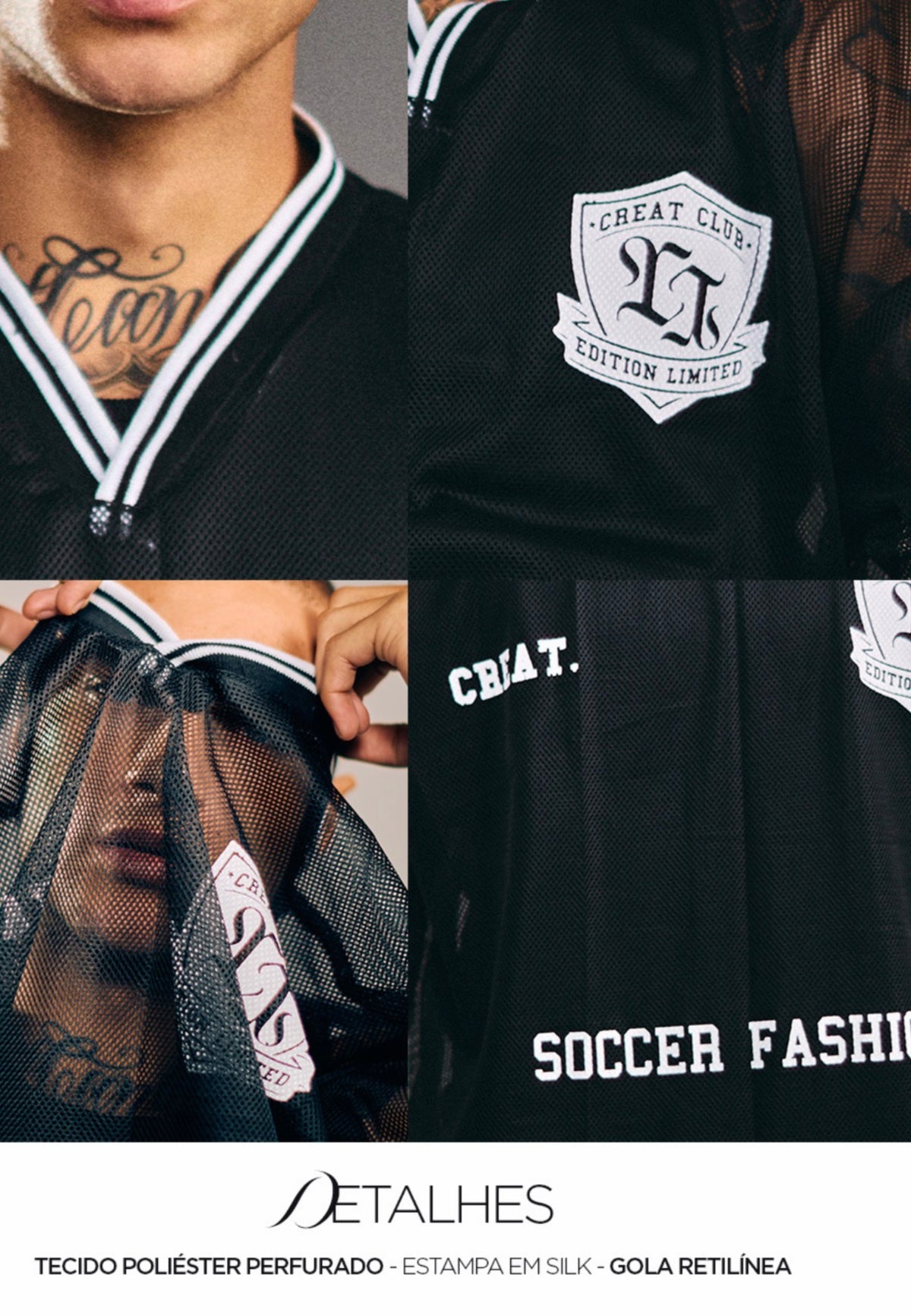 Camiseta oversized Soccer preta - foto 6 de 10