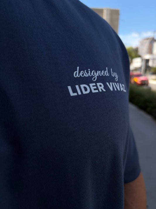 Camiseta Oversized LV Minimalism Blue