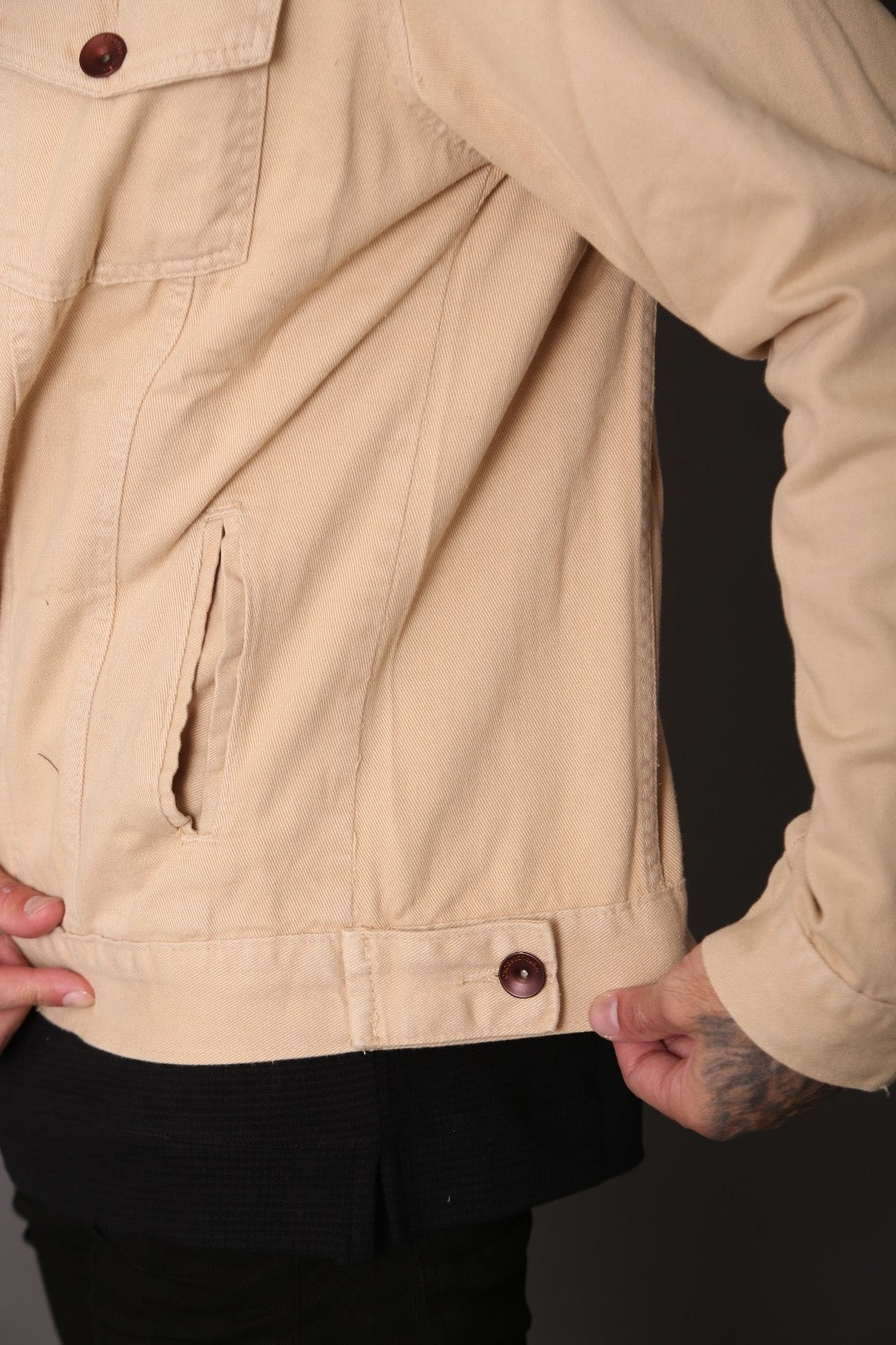 Jaqueta Jeans Bege