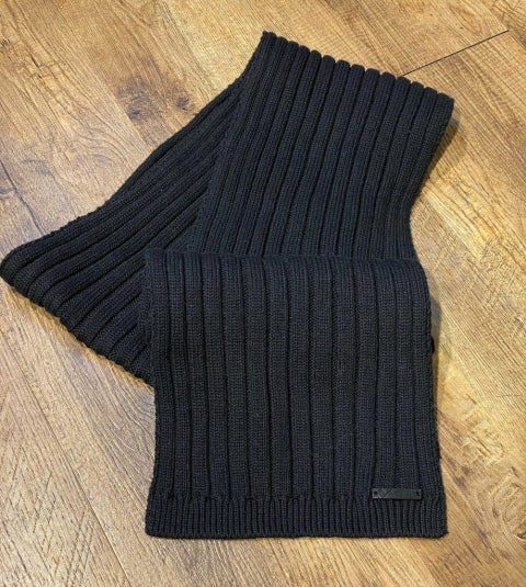 Enzo Milano Black Tricot Scarf