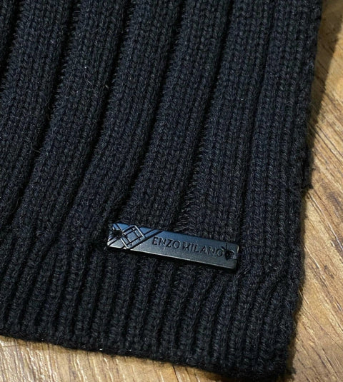 Cachecol Enzo Milano tricot preto - foto 5 de 7