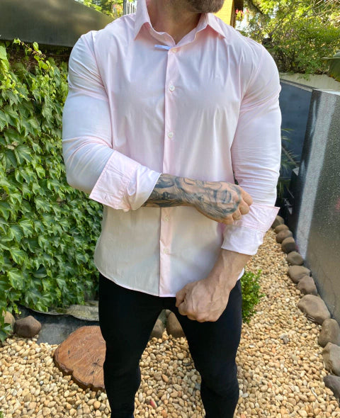 Camisa Calvin Klein Rosa Slim Fit