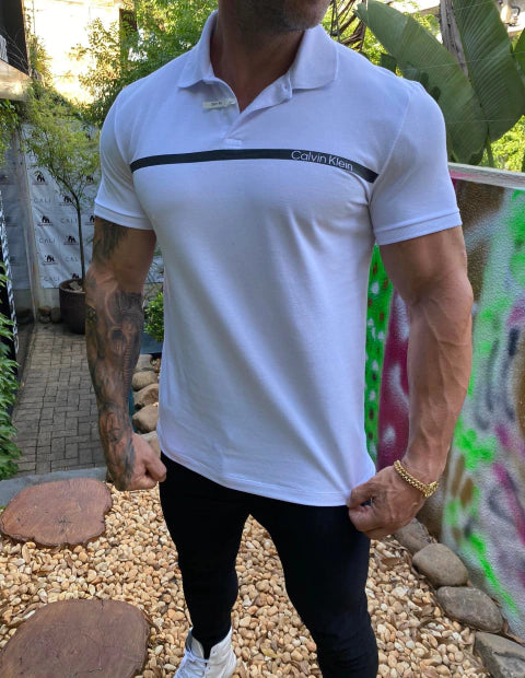 Calvin Klein Blanc Polo T-Shirt