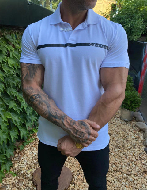 Calvin Klein Blanc Polo T-Shirt