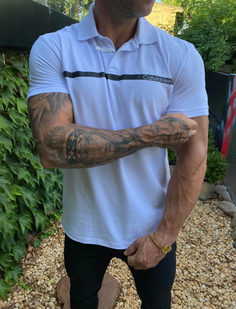 Calvin Klein Blanc Polo T-Shirt