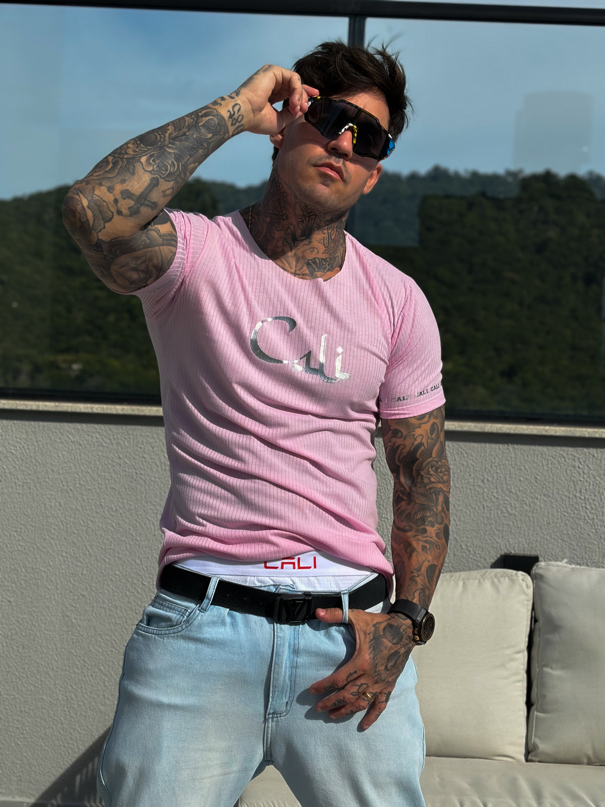 Camiseta Cali canelada Árabe rosa - foto 4 de 16