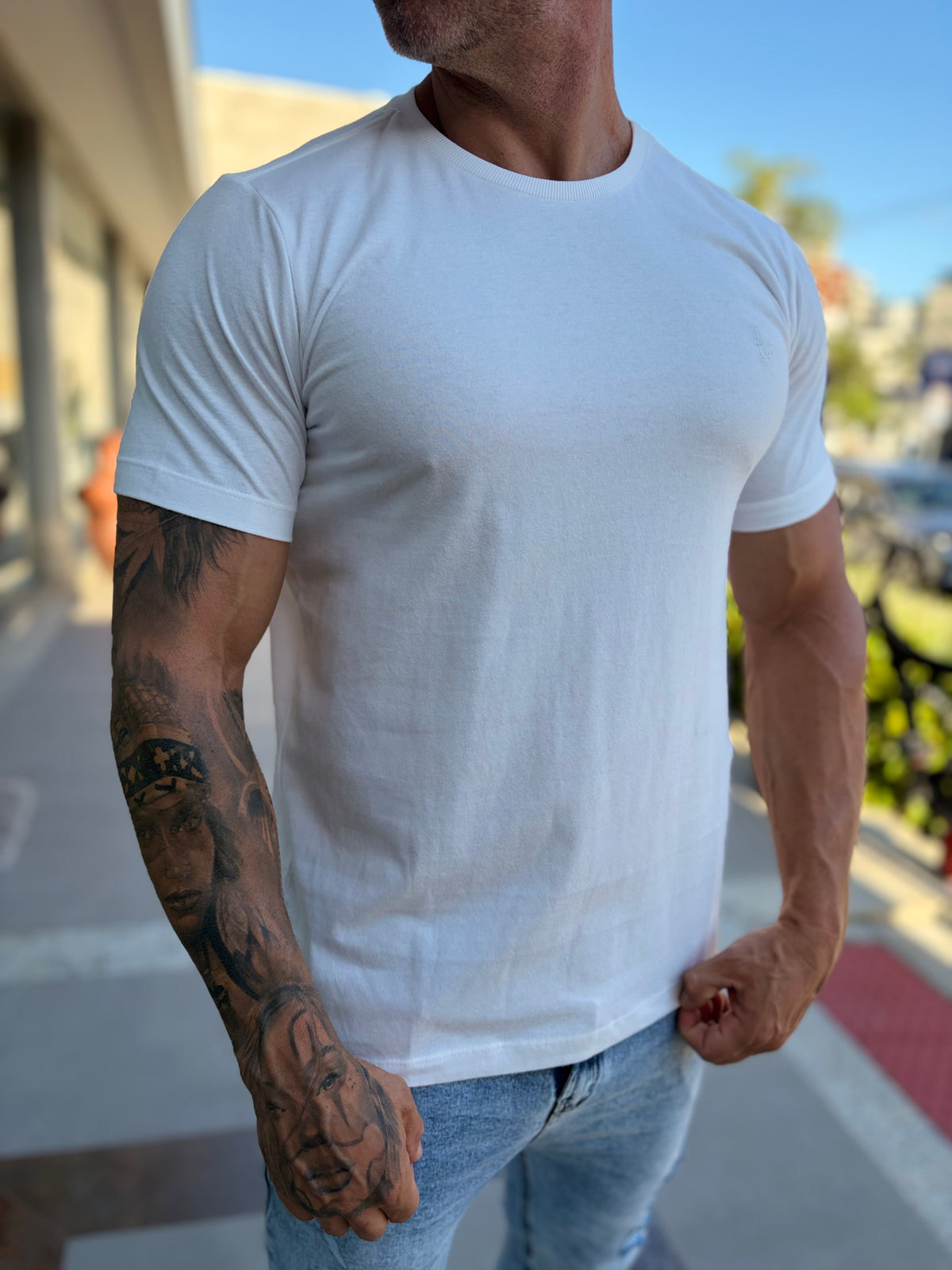 Camiseta LV Semi Long slim off white - foto 2 de 6