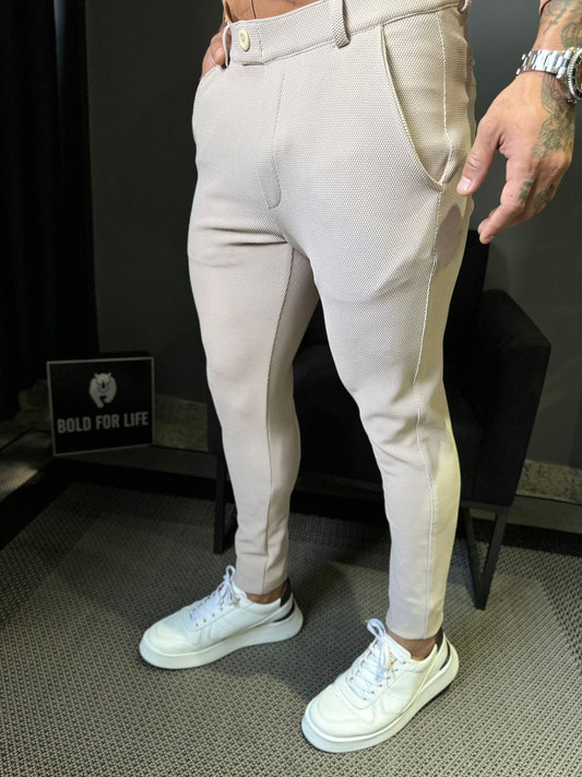 Calça Alfaiataria Texturizada Off White