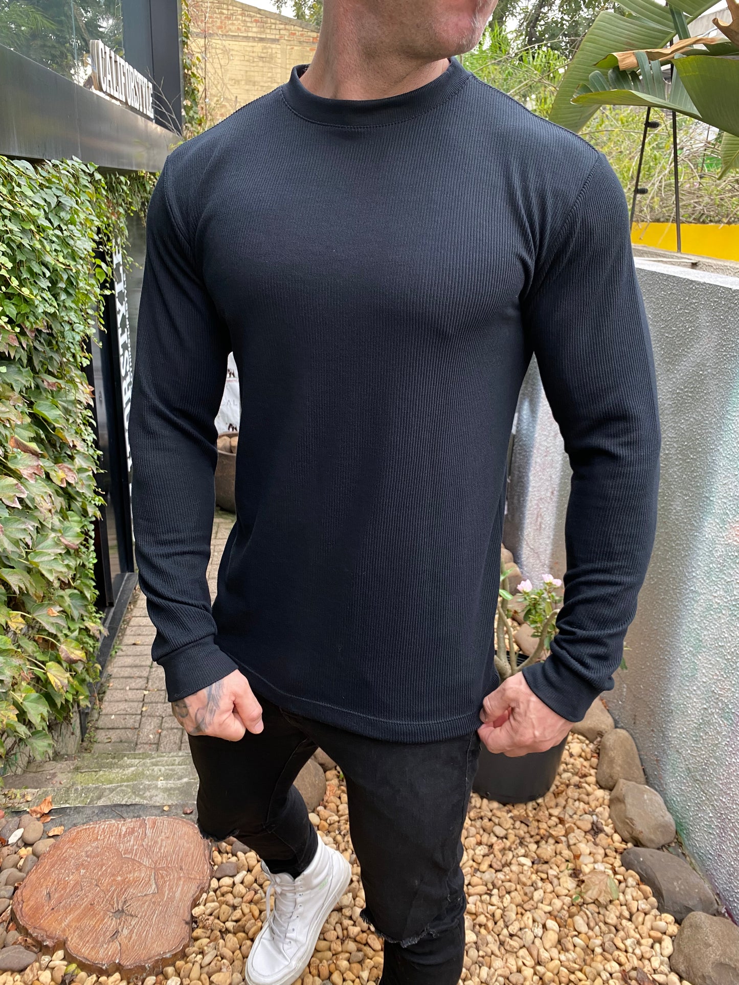 Blusa Canelada Black