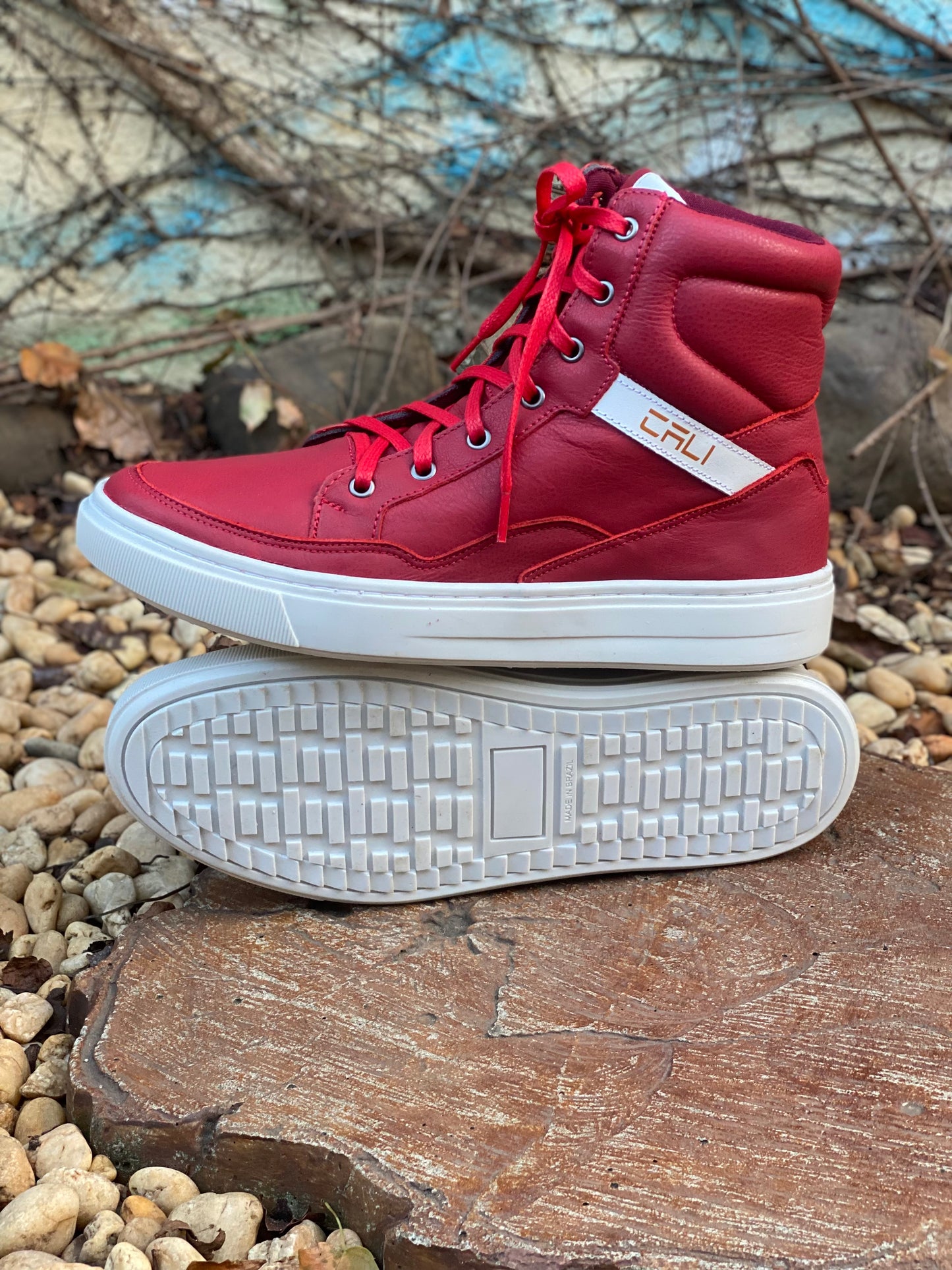 Tênis Cali Red em Couro