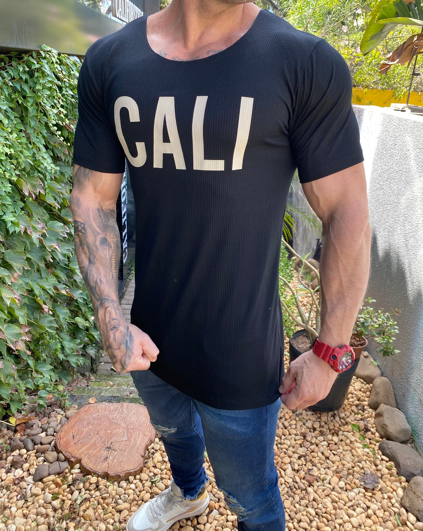 Camiseta Cali Canelada Black Off