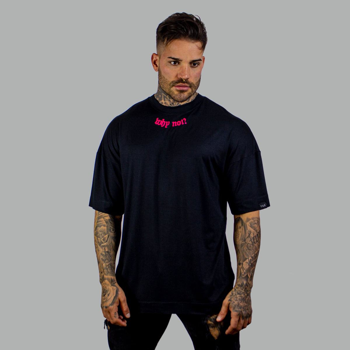 Camiseta oversized Why Not Pink