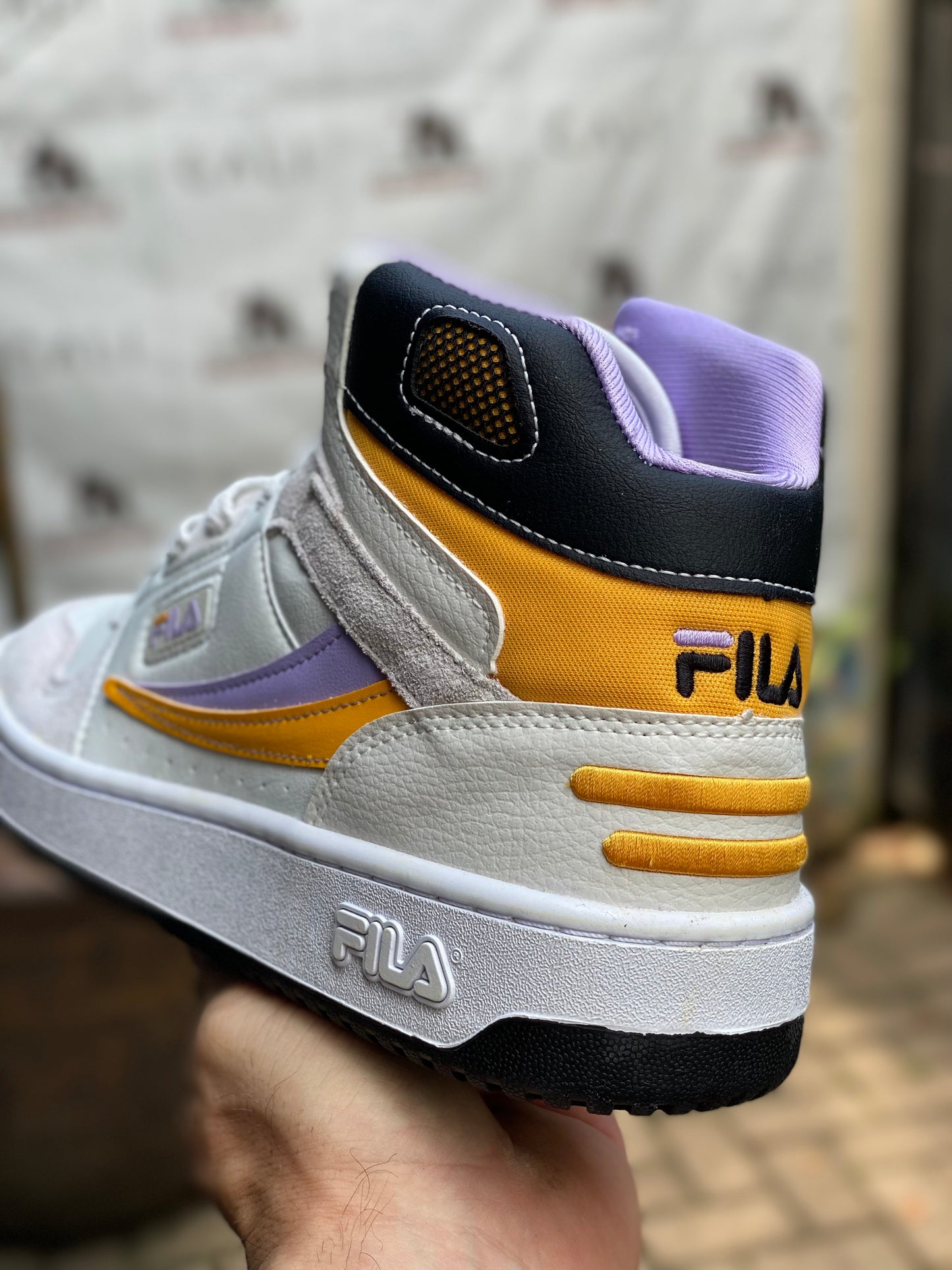 Tênis Fila Botinha White Yellow Purple