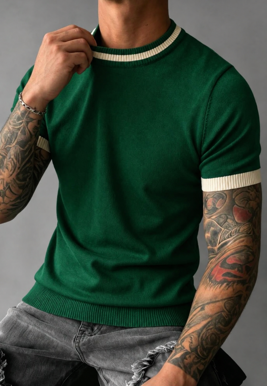 Camiseta Green Malha Fina Linha Premium Fit Minimalista