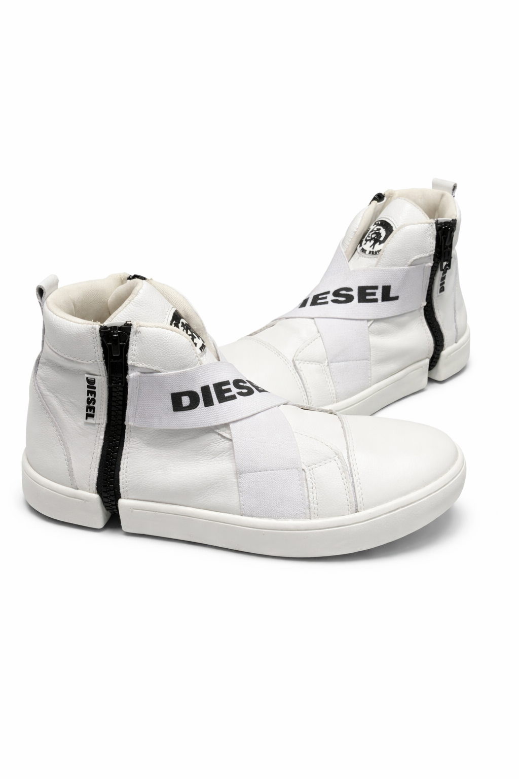 Tênis botinha Diesel branco em couro