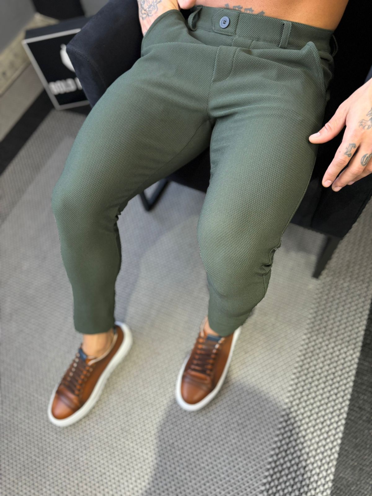 Calça Alfaiataria Texturizada Militar