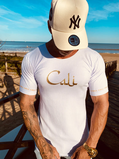 Camiseta Cali Canelada White Gold Árabe