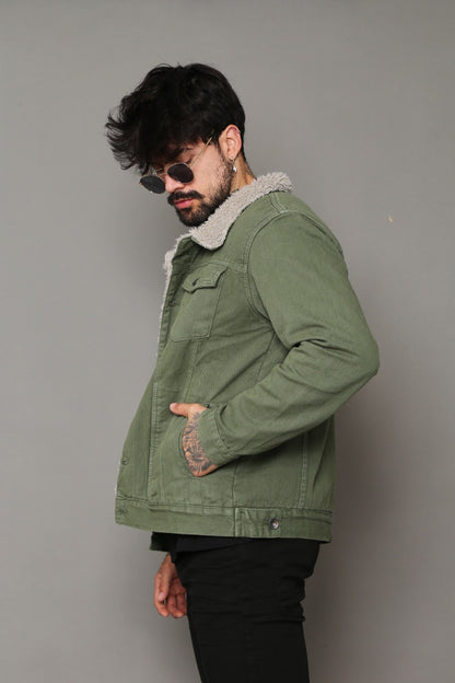 Jaqueta Jeans Forrada Green