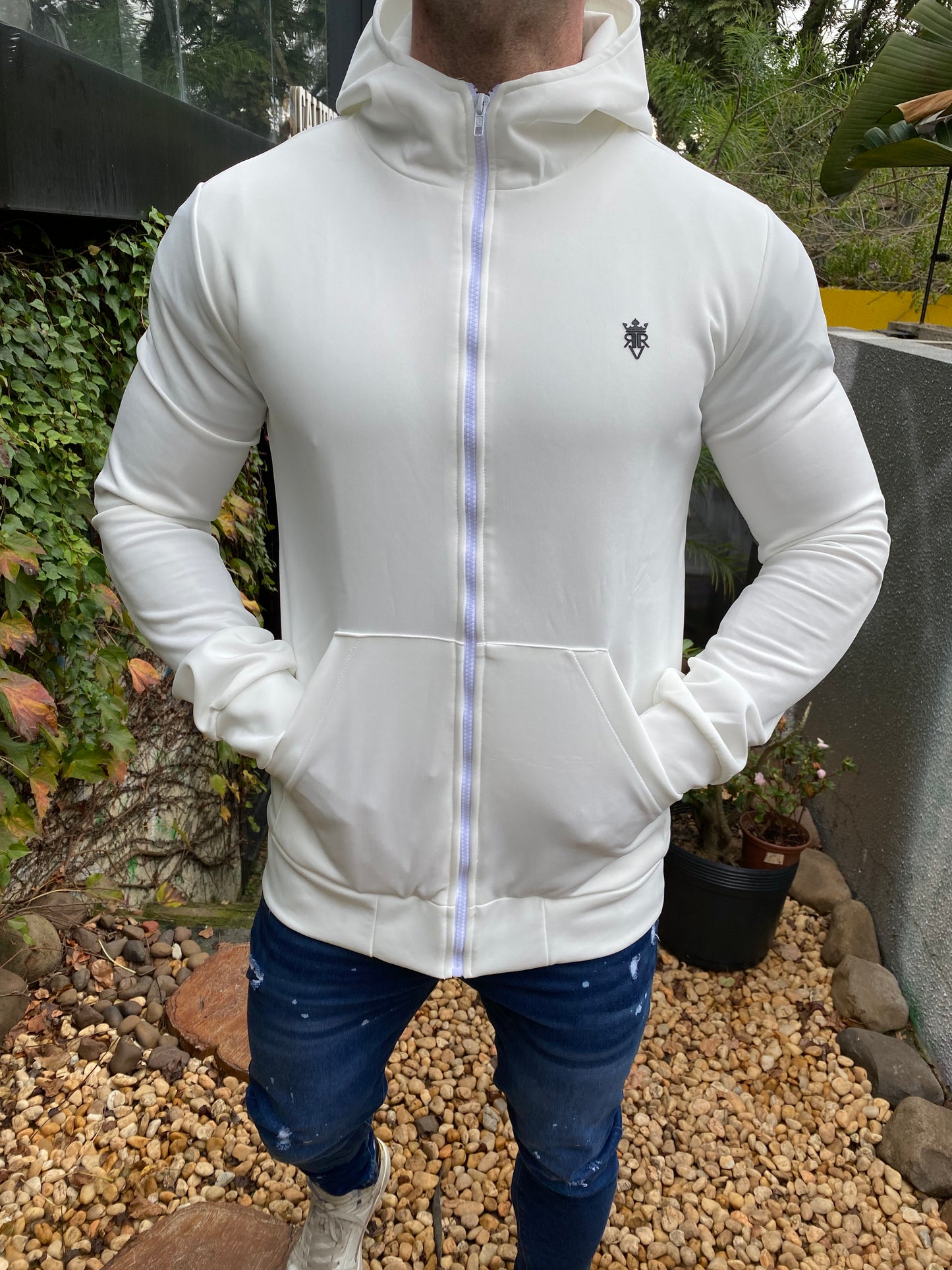 Jaqueta Neoprene Branca