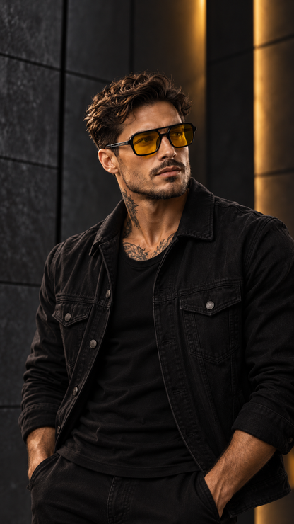 Óculos Vincit Black Lentes Âmbar