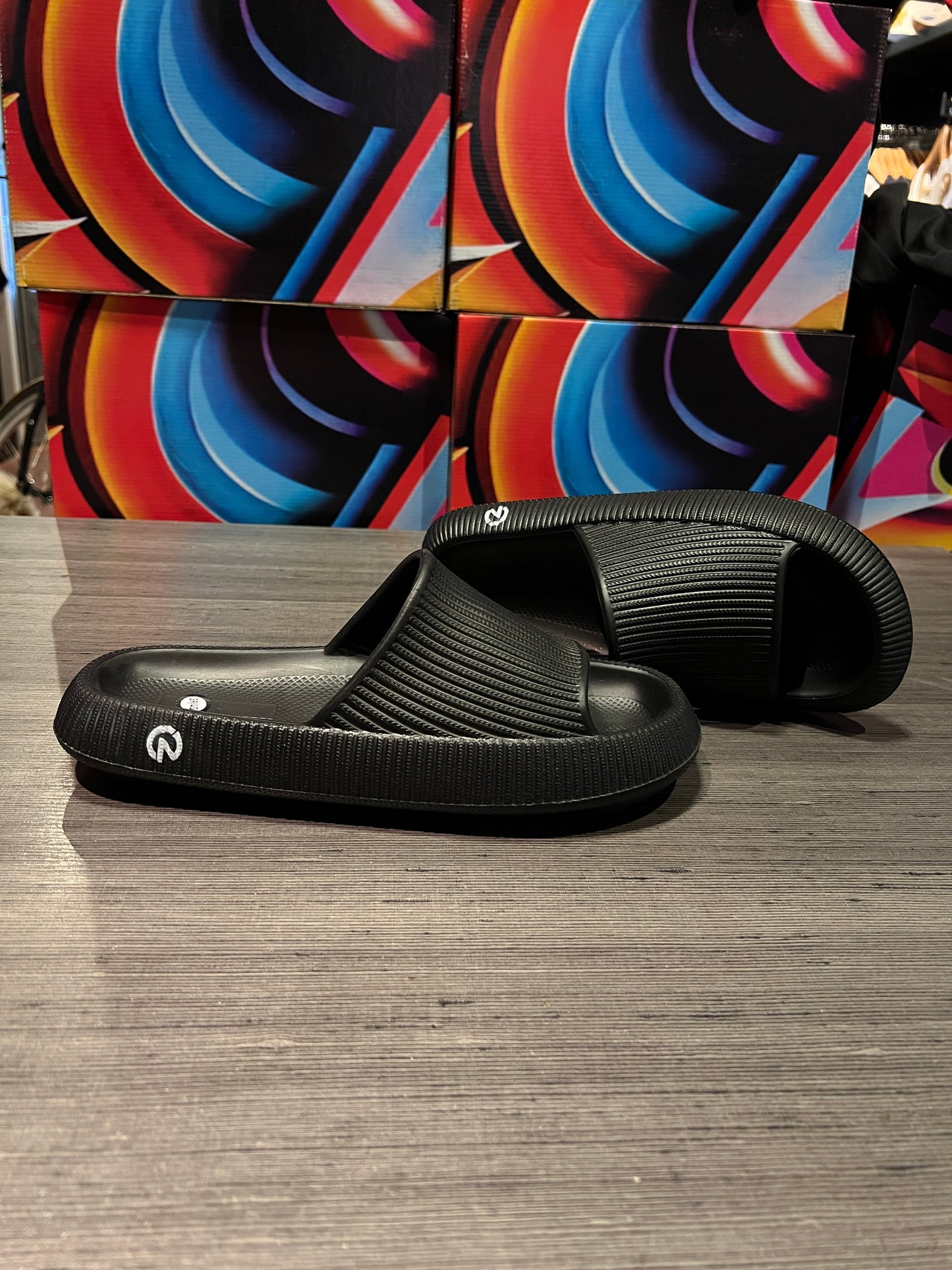 Chinelo Nuvem Preto Super Leve