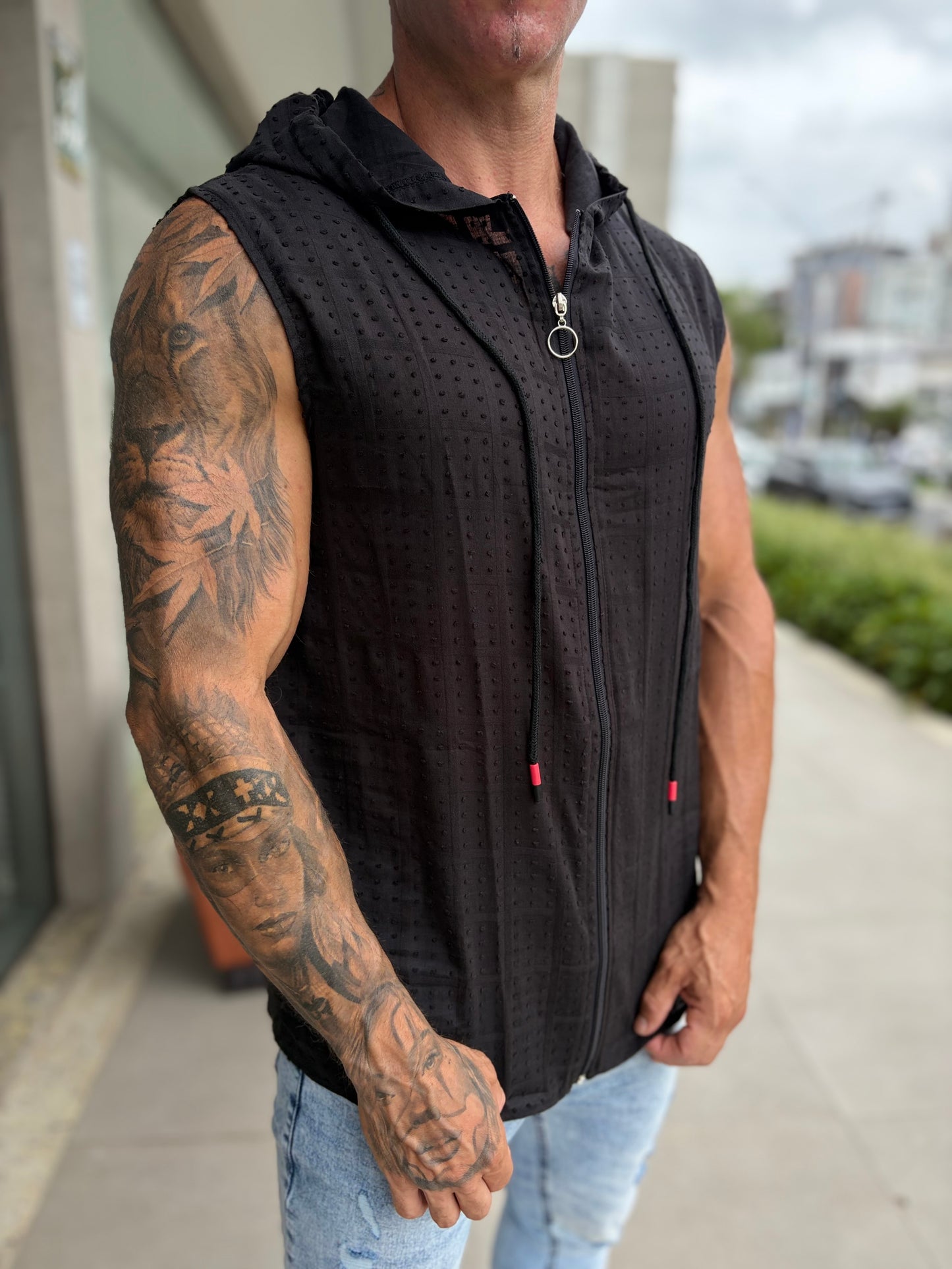 Regata Capuz Ibiza Black com ziper