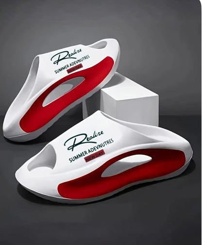 Chinelo Nuvem White Red Super Leve