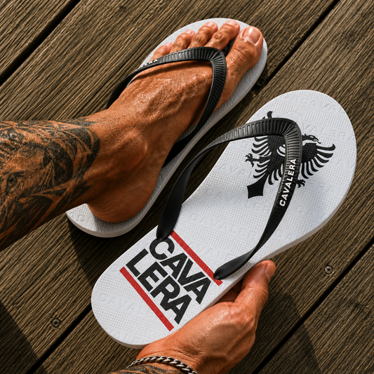 Chinelo Cavalera Black White