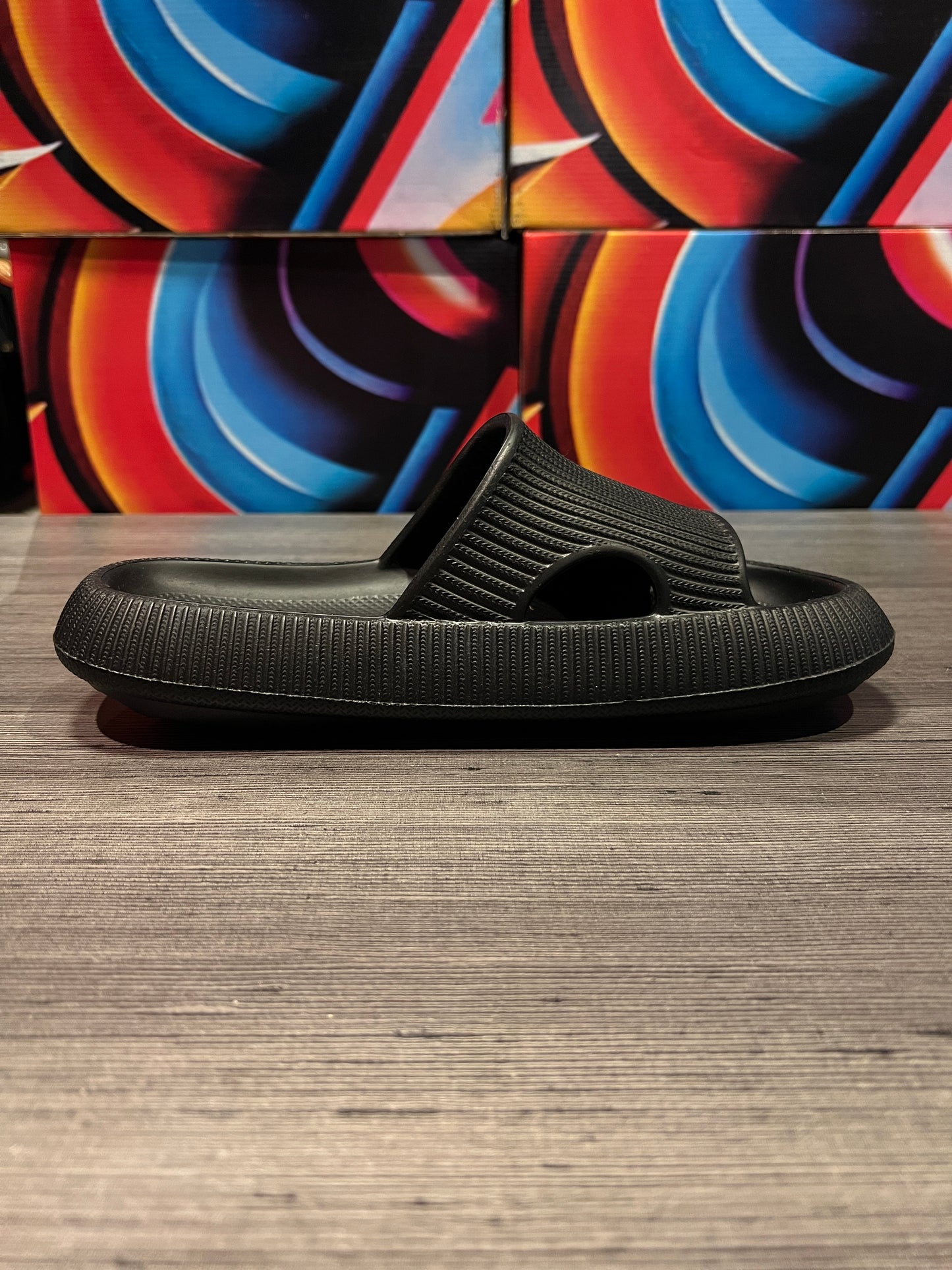 Chinelo Nuvem Preto Super Leve