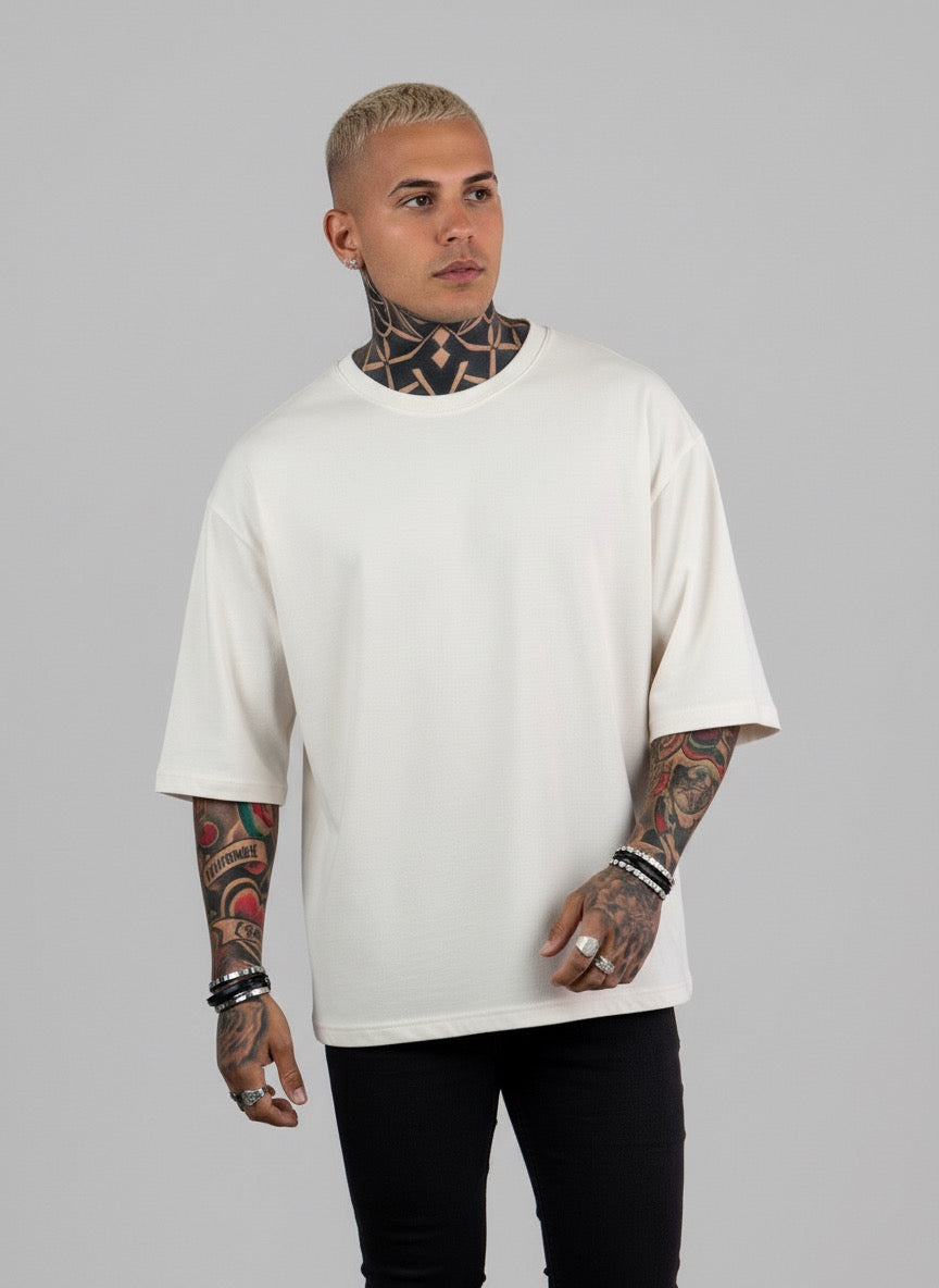 Camiseta Over Bold - Off White