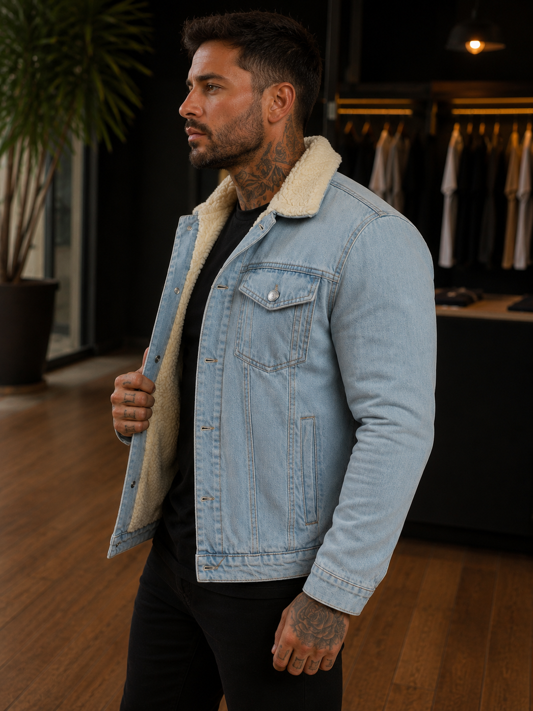 Jaqueta Jeans Forrada