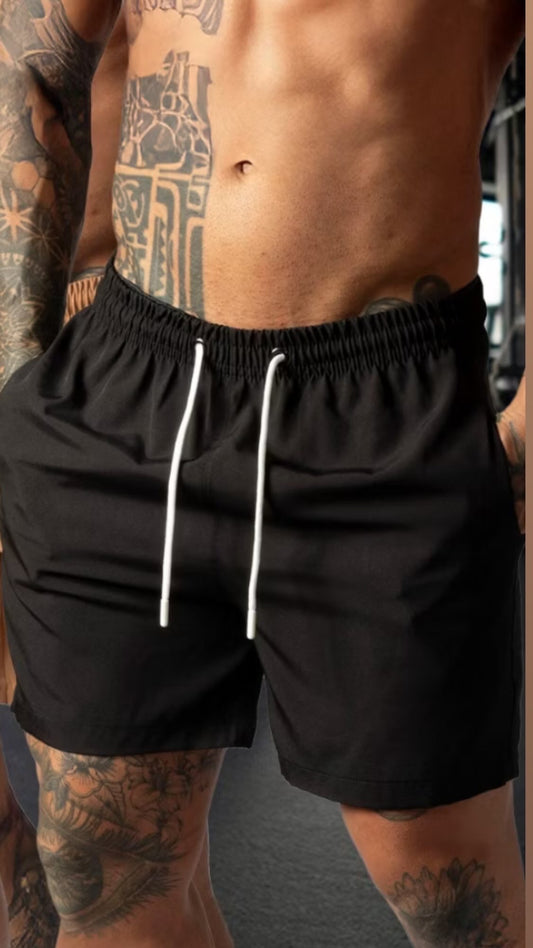 Shorts Praia-Black -Secagem rápida