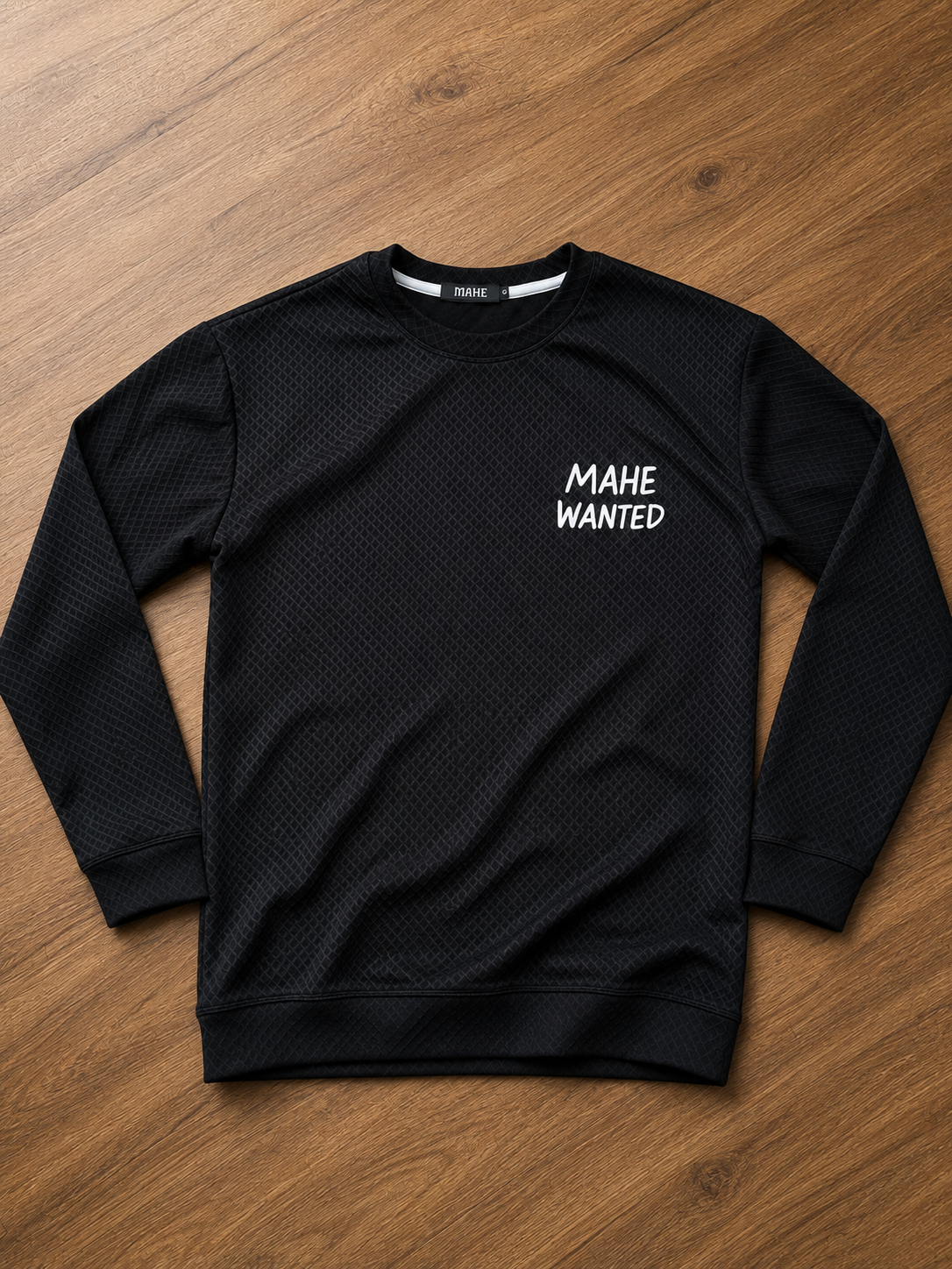Manga Longa Mahe Texturizada Black